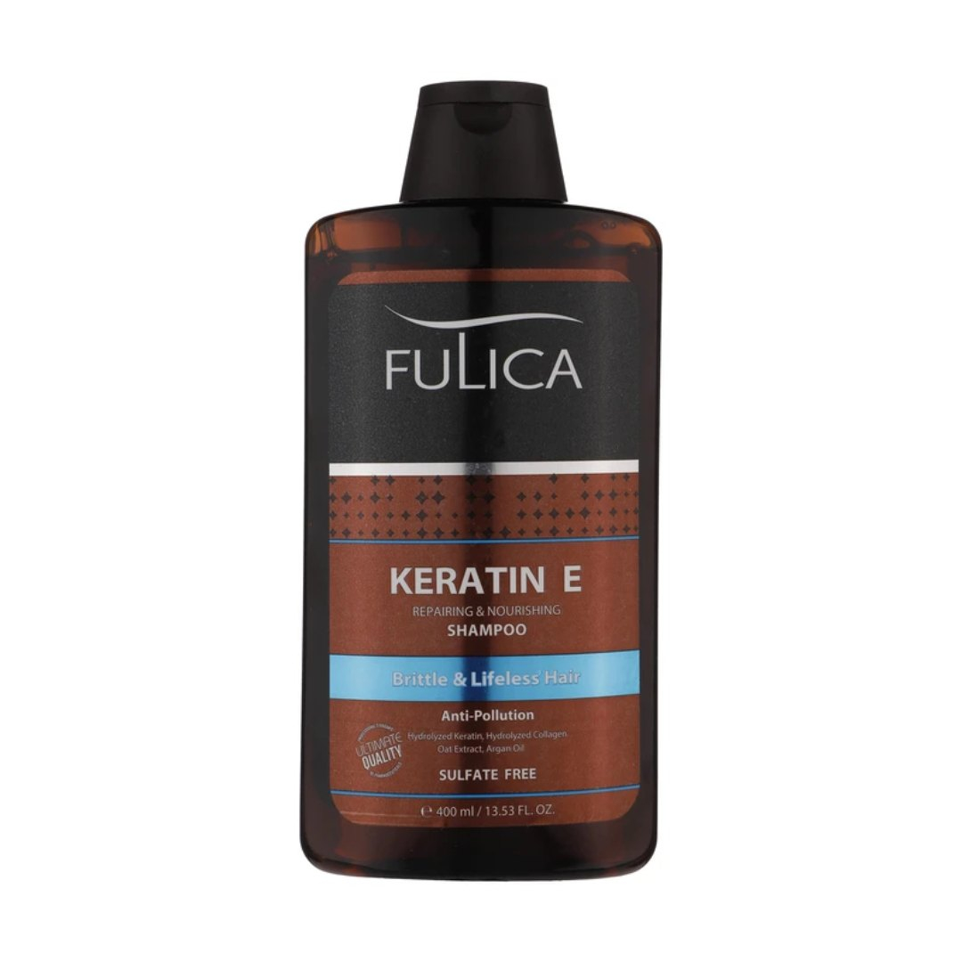 شامپو تقویت‌کننده مو فولیکا مدل Keratin E حجم 400 میل